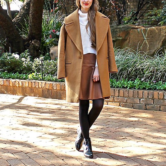 zara wide lapel coat